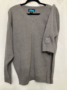 Tri-Mountain VTG Ford Trucks Embroidered V-Neck Sweater Gray XL Dealer Collector